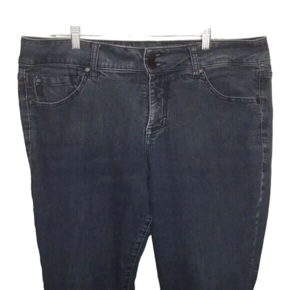 TORRID Jeans, 20R, Faded Black/Gray, Slim Boot, Double Button waist, Zipper - Picture 2 of 11